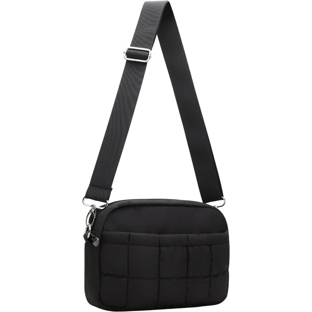 Crossbody Bag Nylon Quilted Small Purse Unisex Puffer Compact Storage